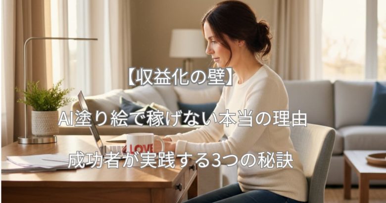 【収益化の壁】AI塗り絵で稼げない本当の理由と成功者が実践する3つの秘訣